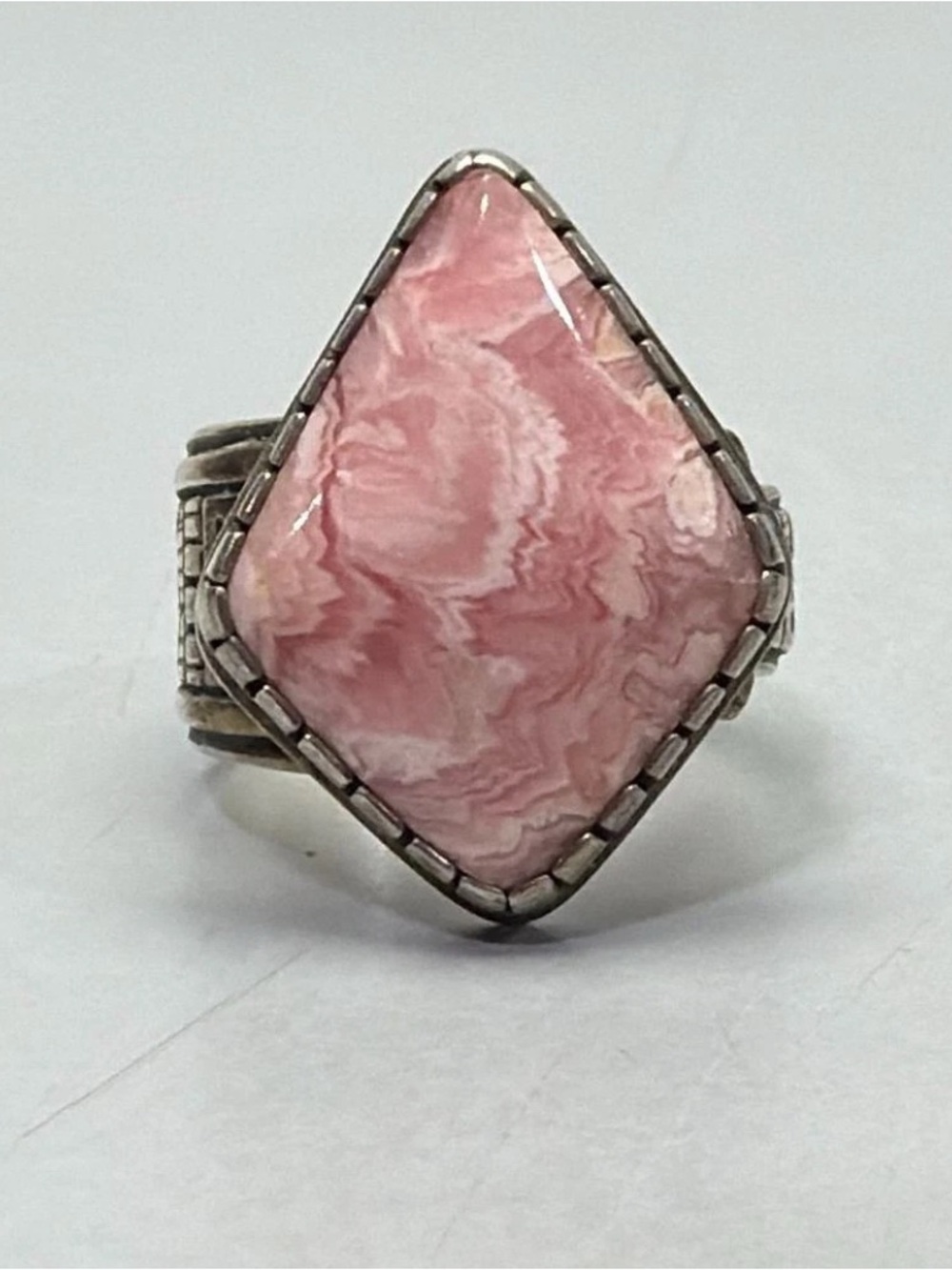VTG Roderick Tenorio x Carolyn Pollack Silver Rhodochrosite Ring 9.25 XRF 94.3% - Picture 4 of 13